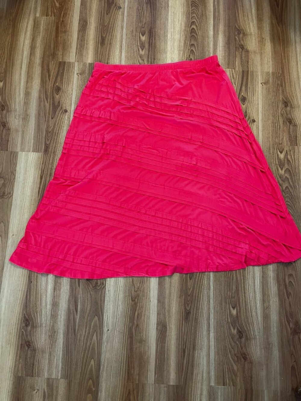 Soft Surroundings Woman's Plus-Size Coral Tiered Farm-House Maxi Skirt Sz 3x